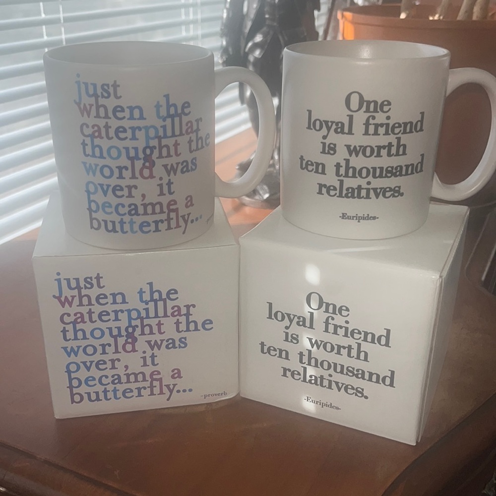 2 RETIRED nwt Quotables mugs (14oz!)